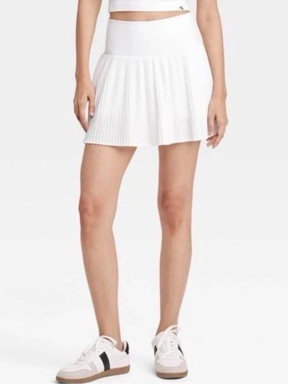NWT JoyLab Mini White Pleated Athletic Skirt
